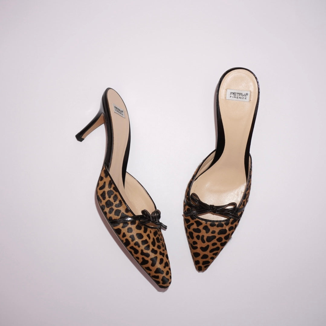 Leopard Bow Mules (37.5)