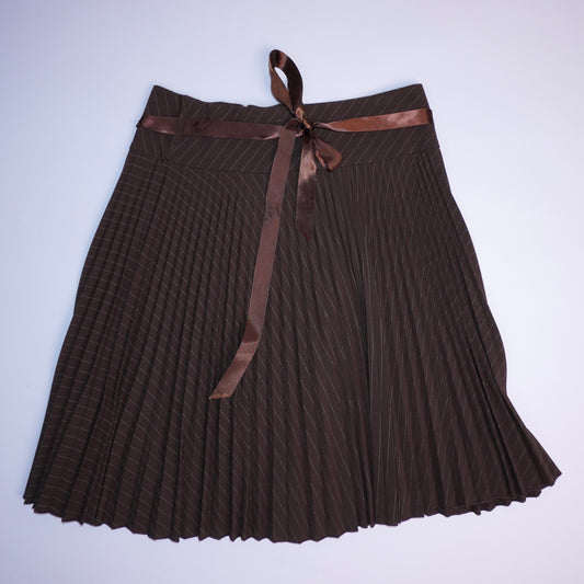 Pinstripe Pleated Skirt (M)
