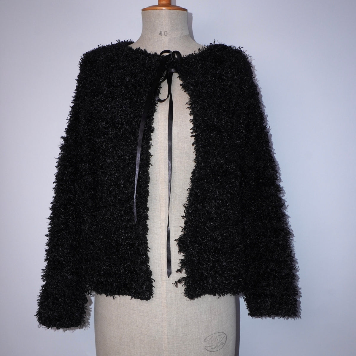 Fuzzy Tie Cardigan (M)