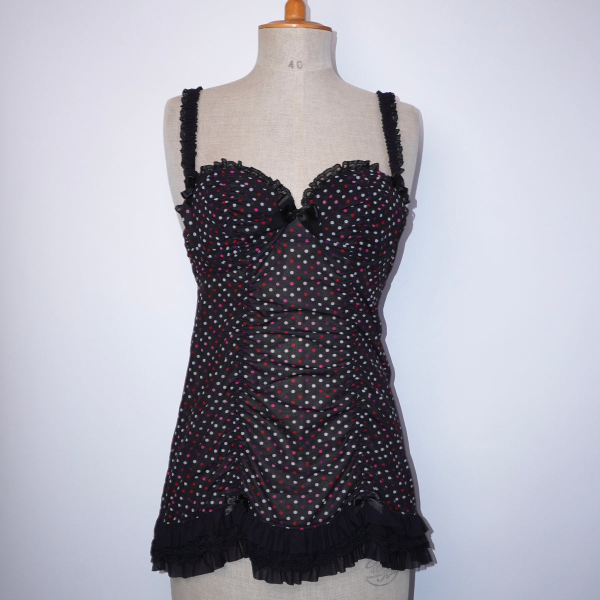 Polkadot Ruffle Babydoll (M)