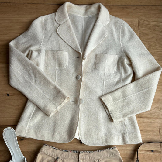 Creme Wool Blazer (M)