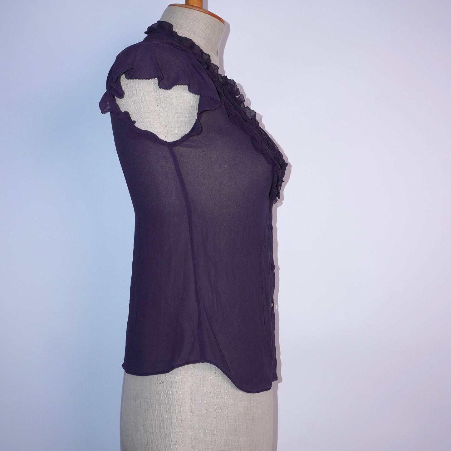 Silk ruffle top (S)