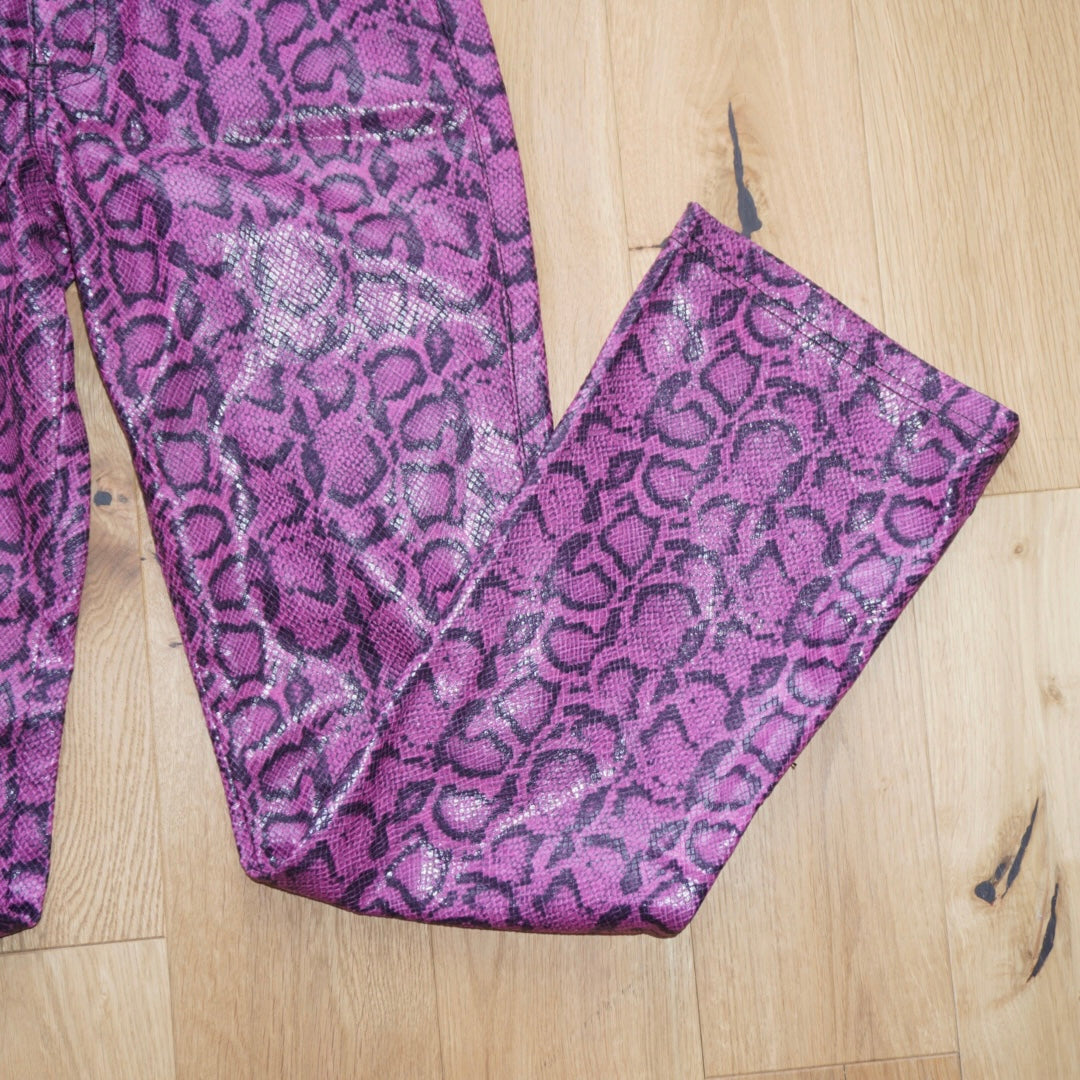 Snakeskin Print Trousers (XS)