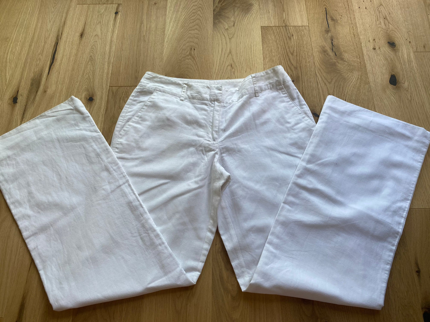 White Wideleg Trousers (S)