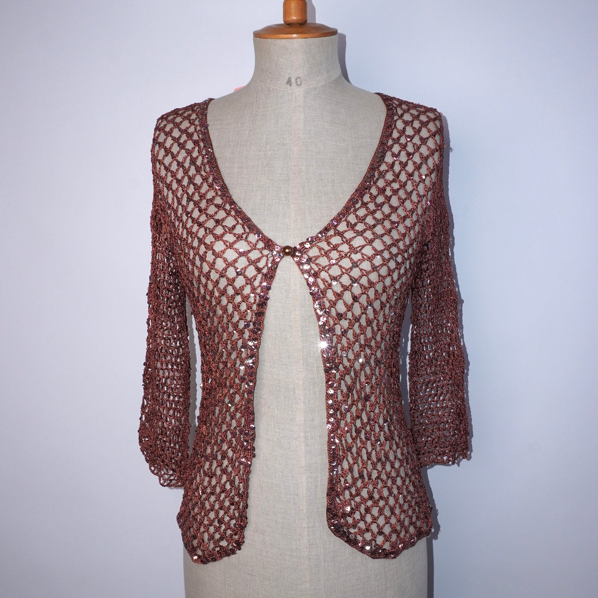 5 Sequin Crochet Cardigan (M)