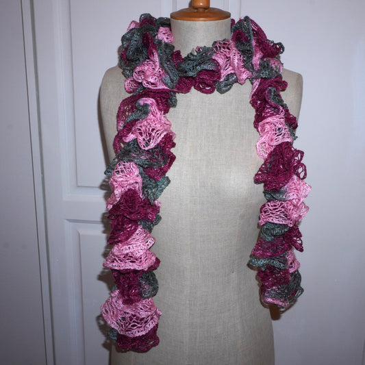 Fuchsia Ruffle Scarf