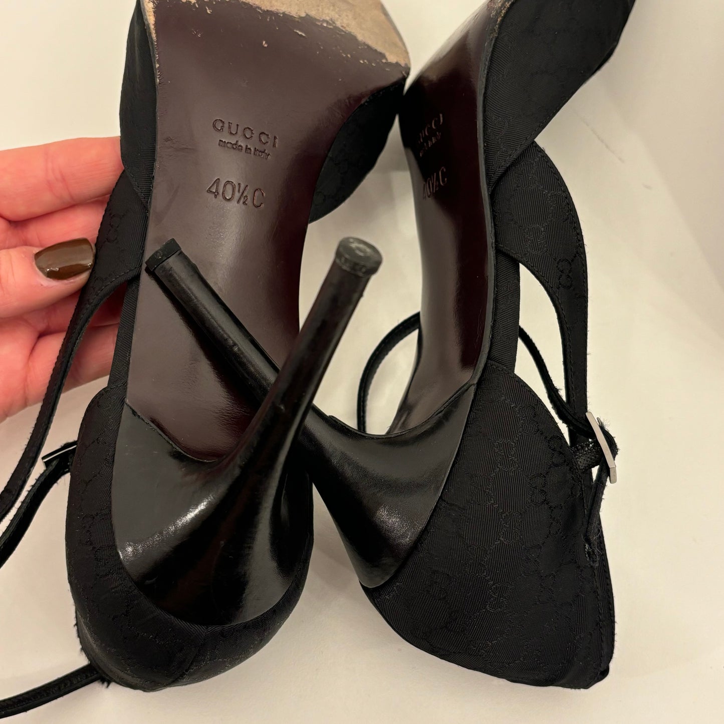 Gucci Monogram Heels (40.5)