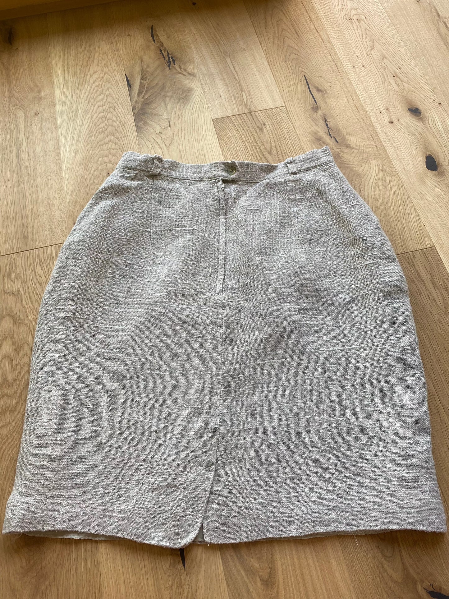 Beige Linen Skirt (S)