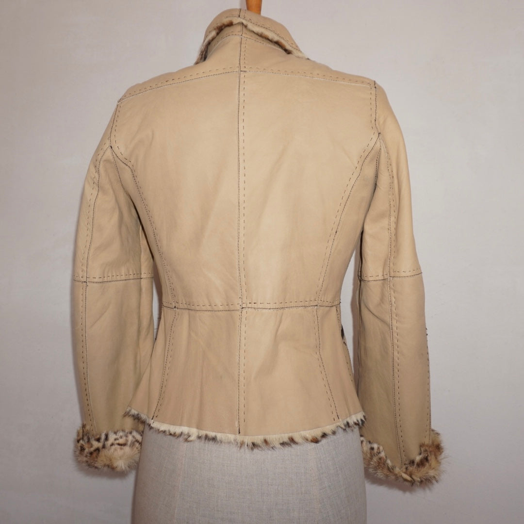 Leather Fur Jacket (M)