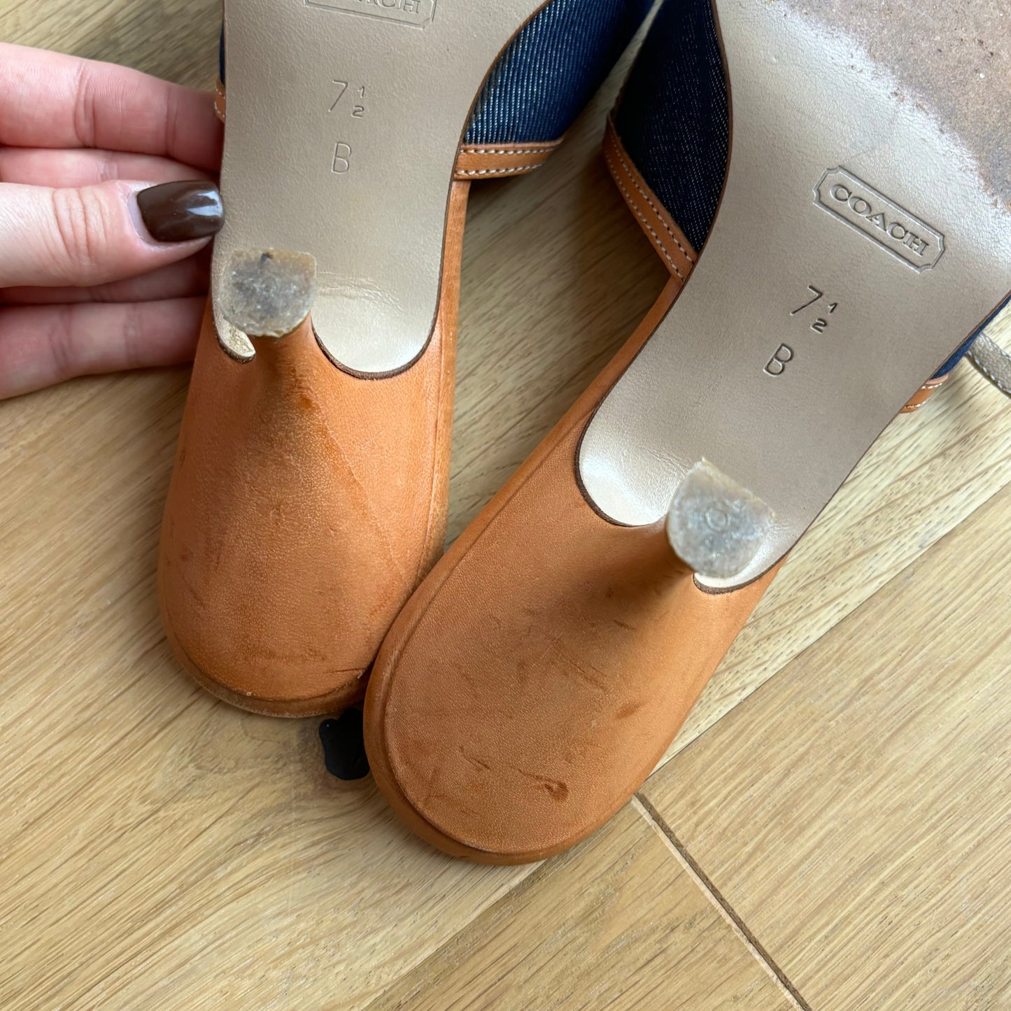 Coach Denim Mules (37.5)