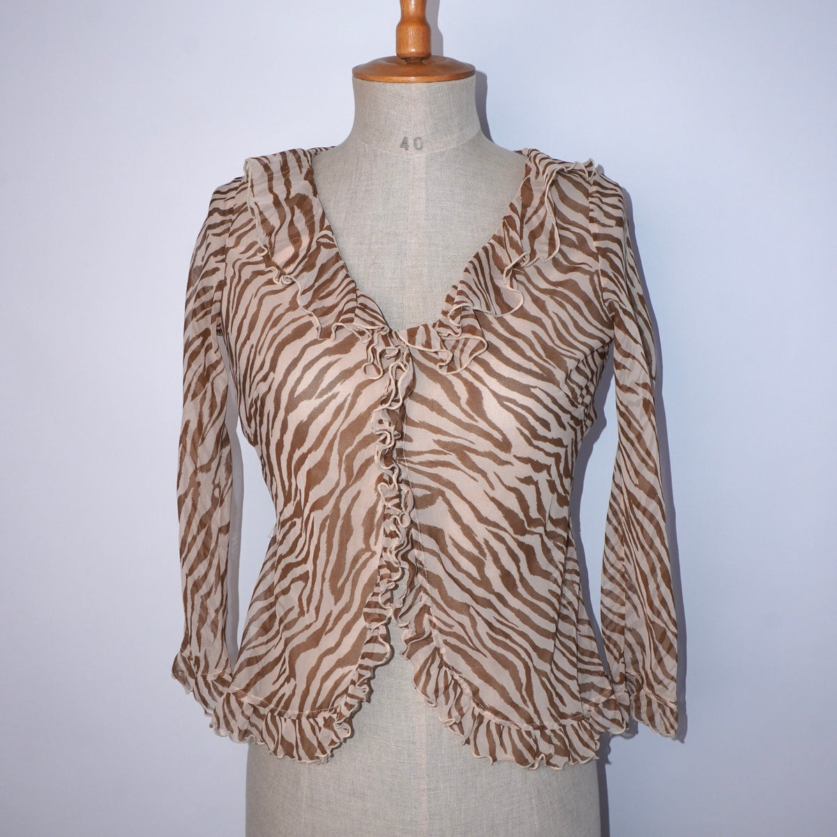 5 Zebra Ruffle Top (S)