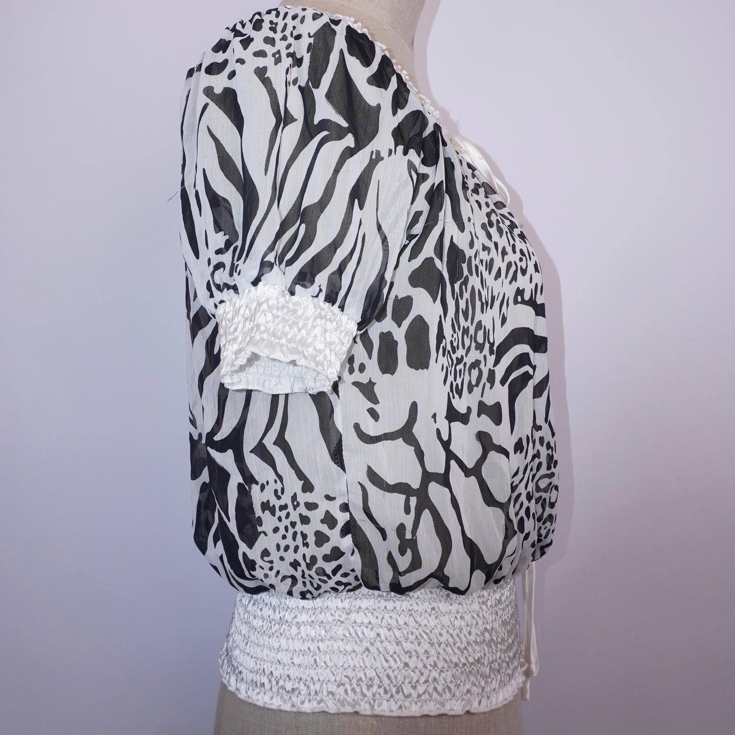 Ruched Zebra Top (M)