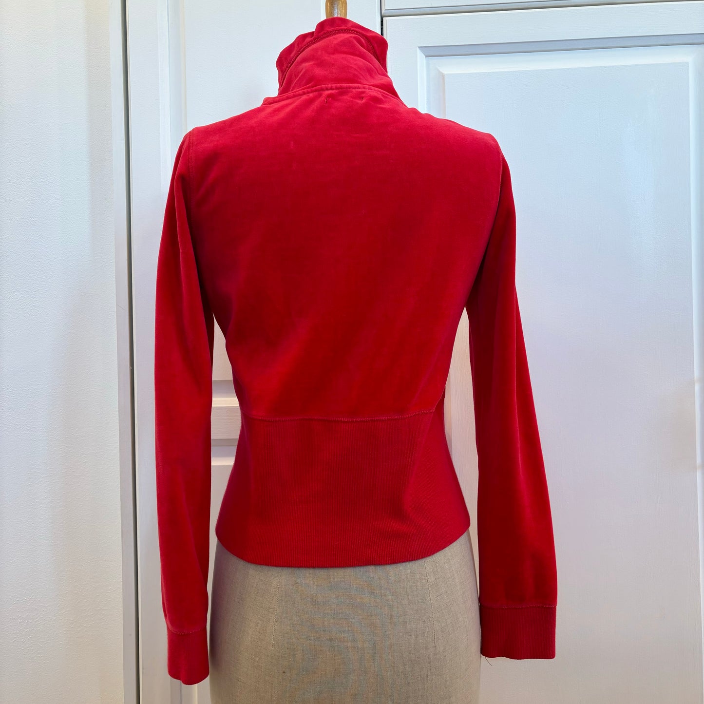 Guess Red Velour Jacket (S/M)