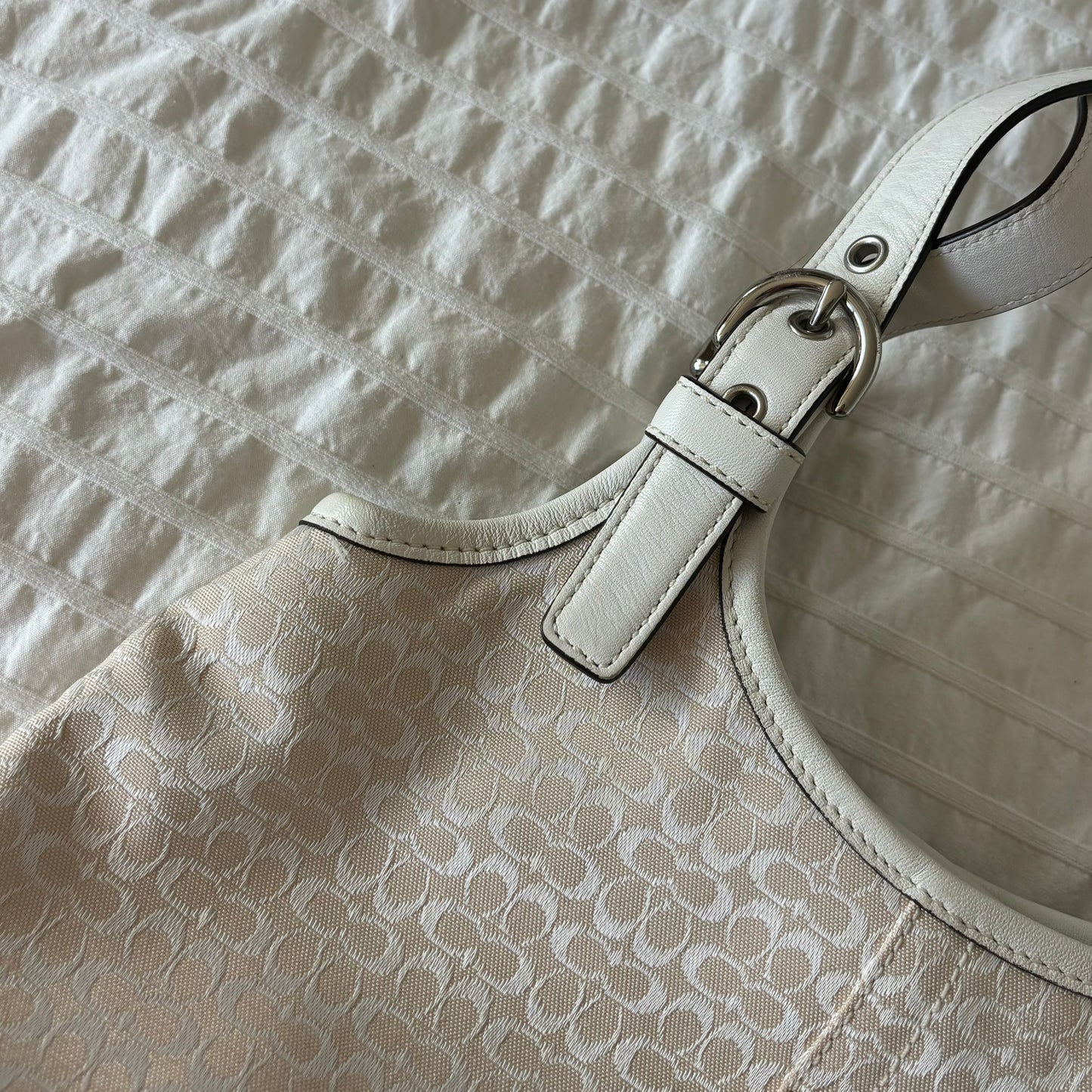 Coach Creme monogram purse