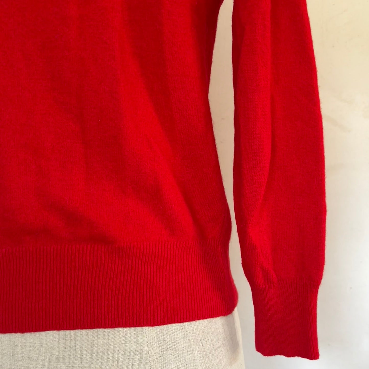 Red Wool Cardigan (S)