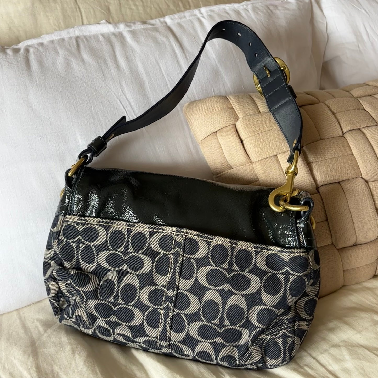 Coach Denim Monogram Purse