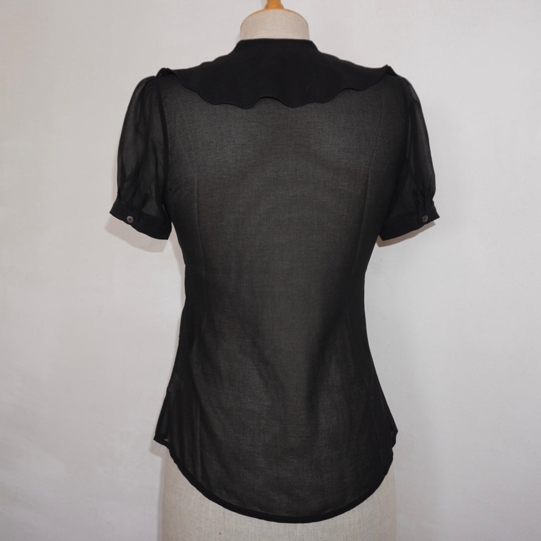 Sheer Ruffle Blouse (S)