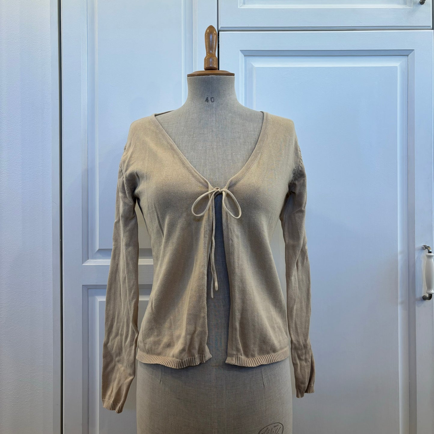 Nude Tie Cardigan (M)