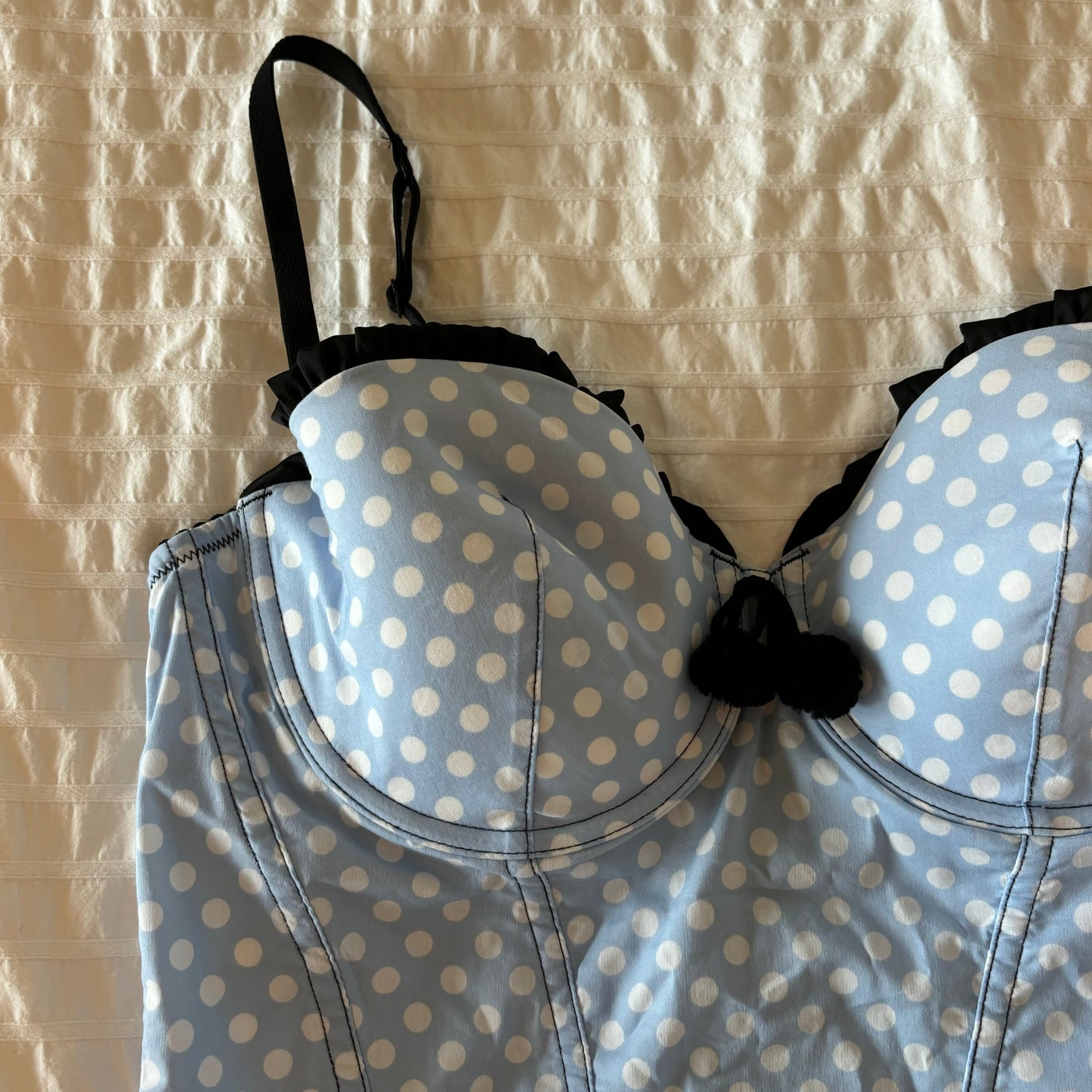 Polkadot Bustier Top (M)