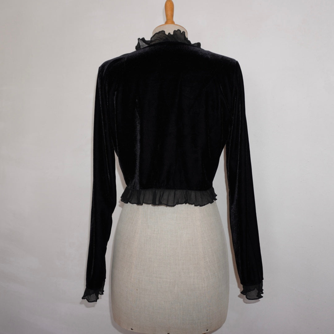 Velour Ruffle Top (M)