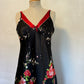 Robe fleurie en satin (M)