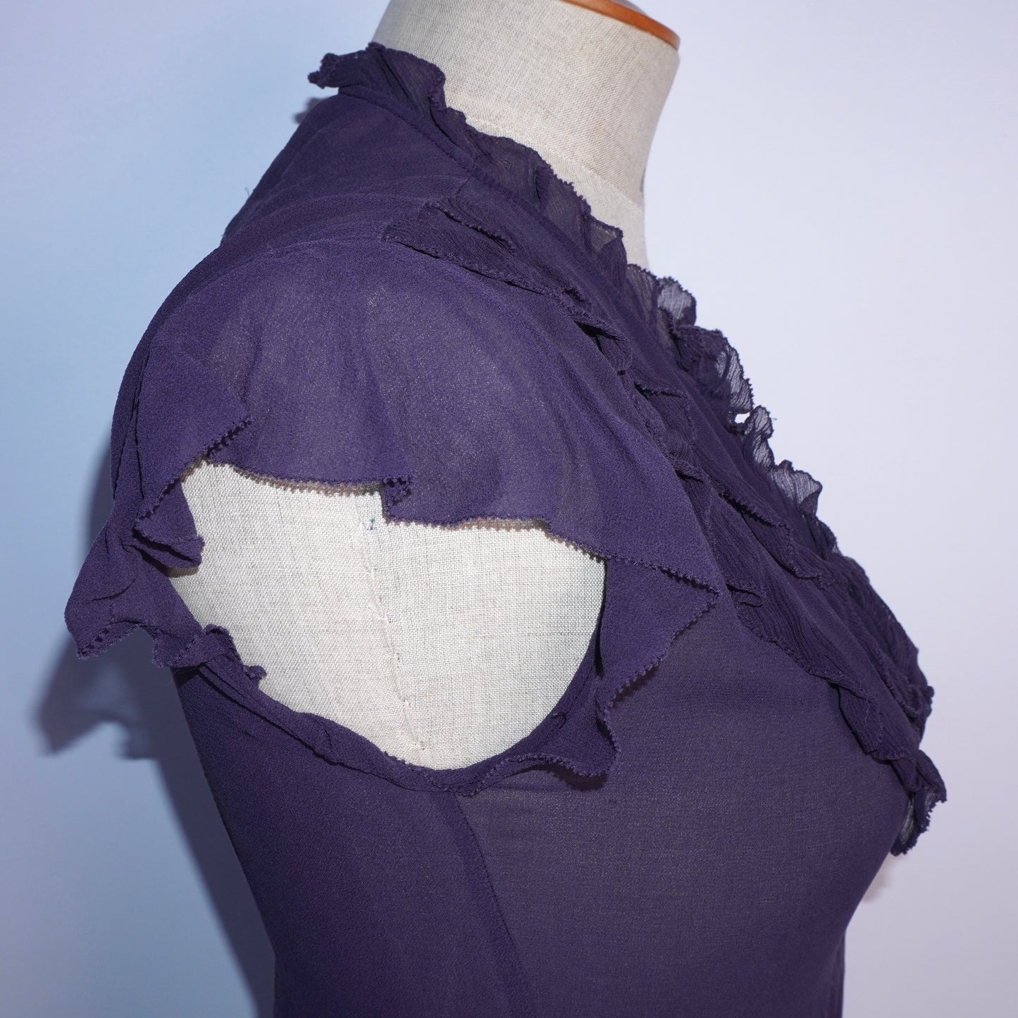 Silk ruffle top (S)