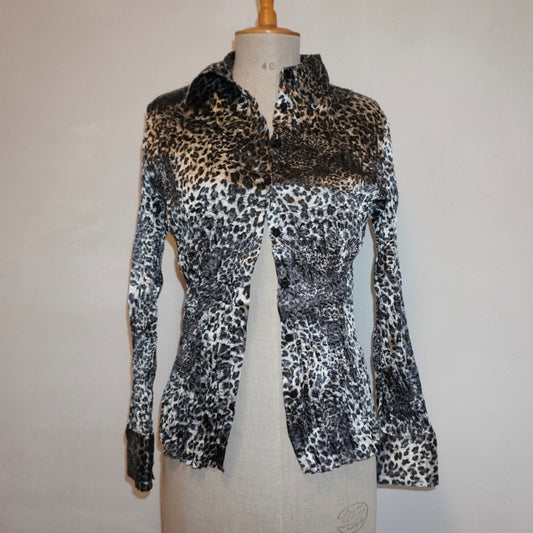 Leopard Pleated Blouse (S)