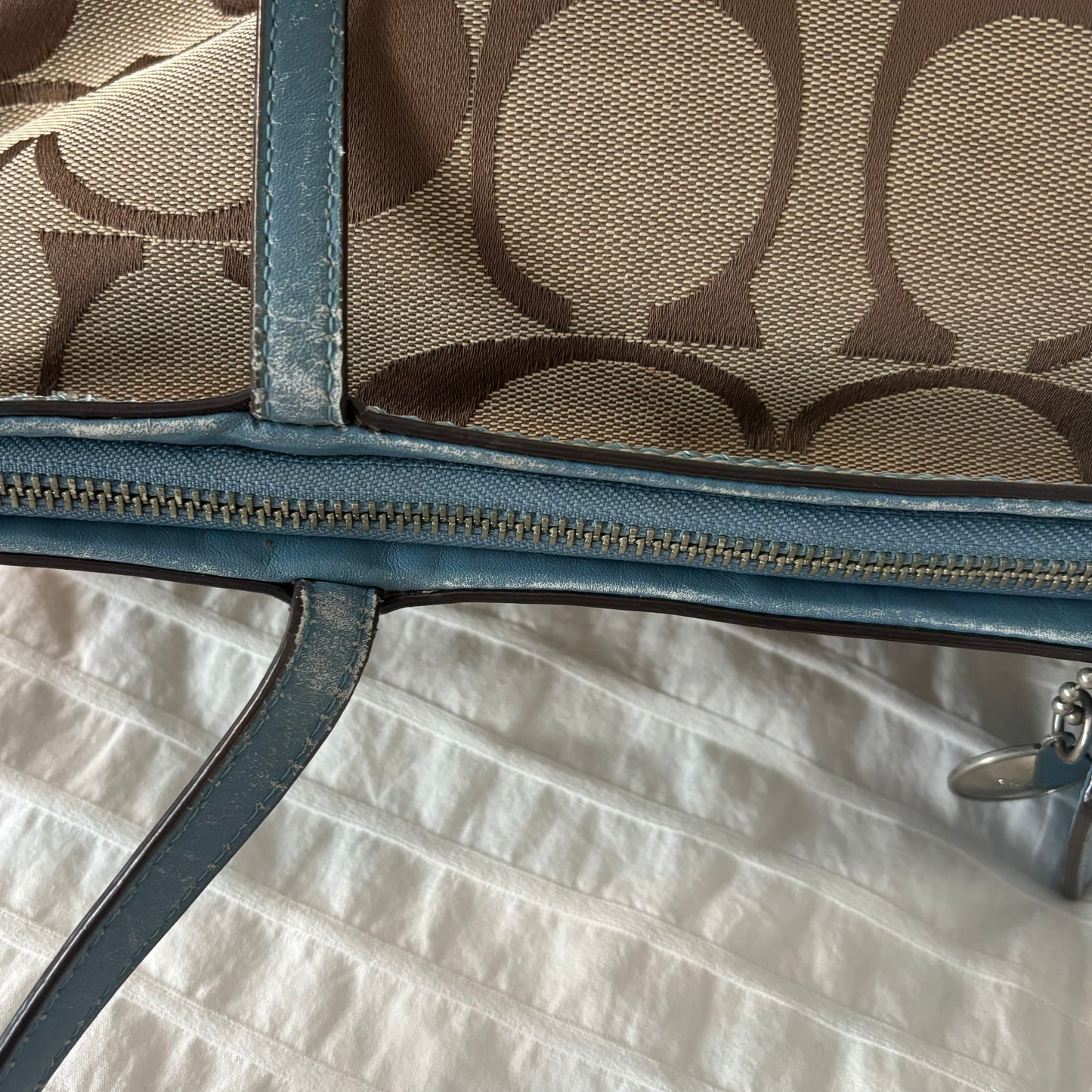 Coach Monogram Purse Blue