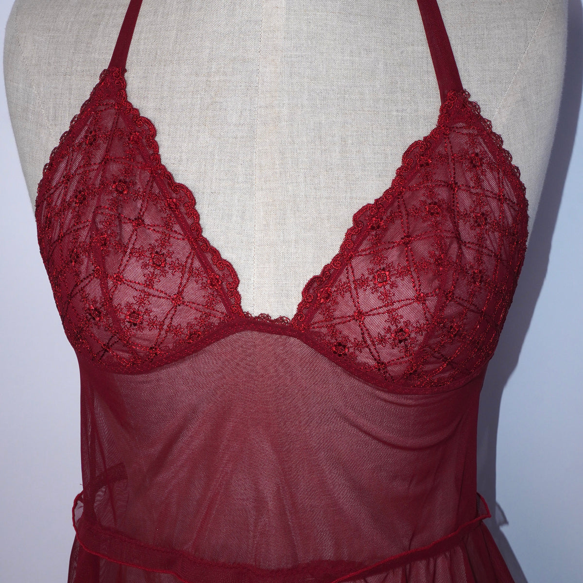 5 Mesh Halterneck Top (M)