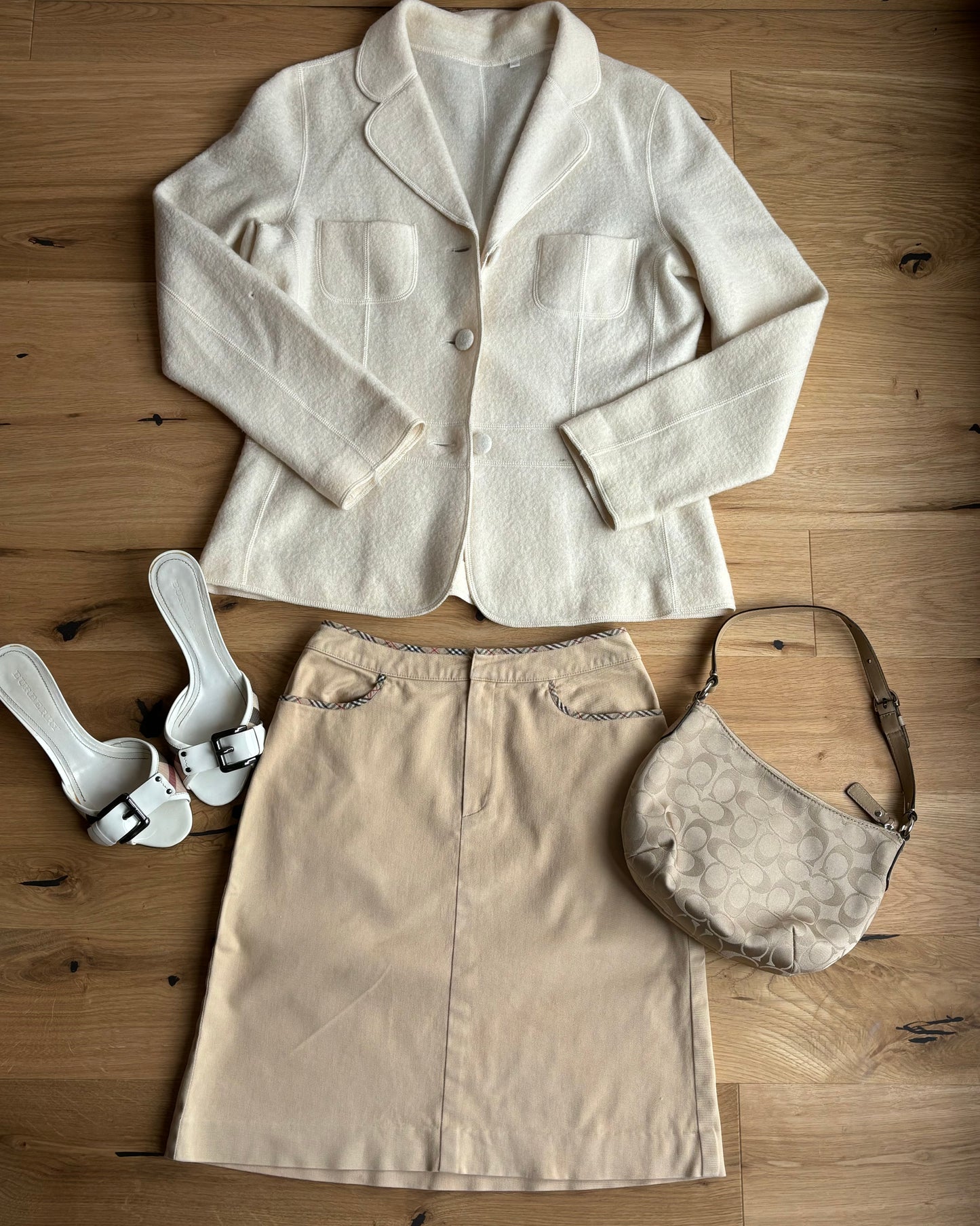 Creme Wool Blazer (M)