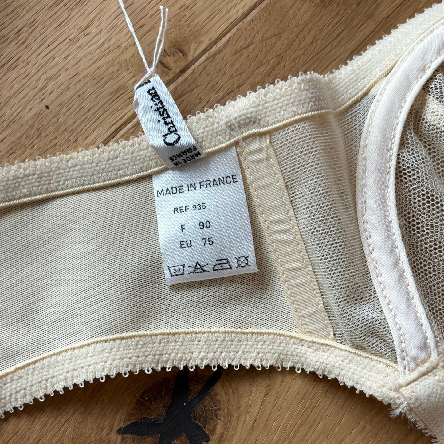 Dior Beige Lace Bra (75B)