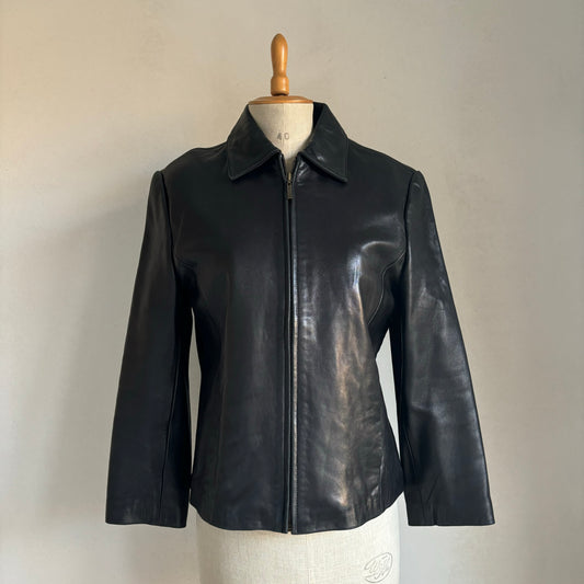 Black Leather Jacket (M)