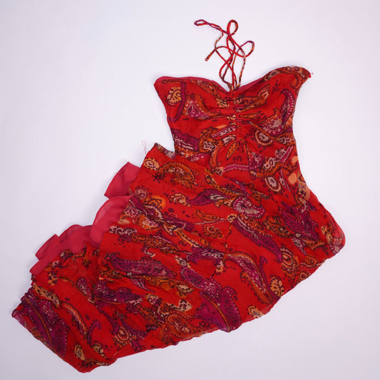 Silk Halterneck Dress (XS)