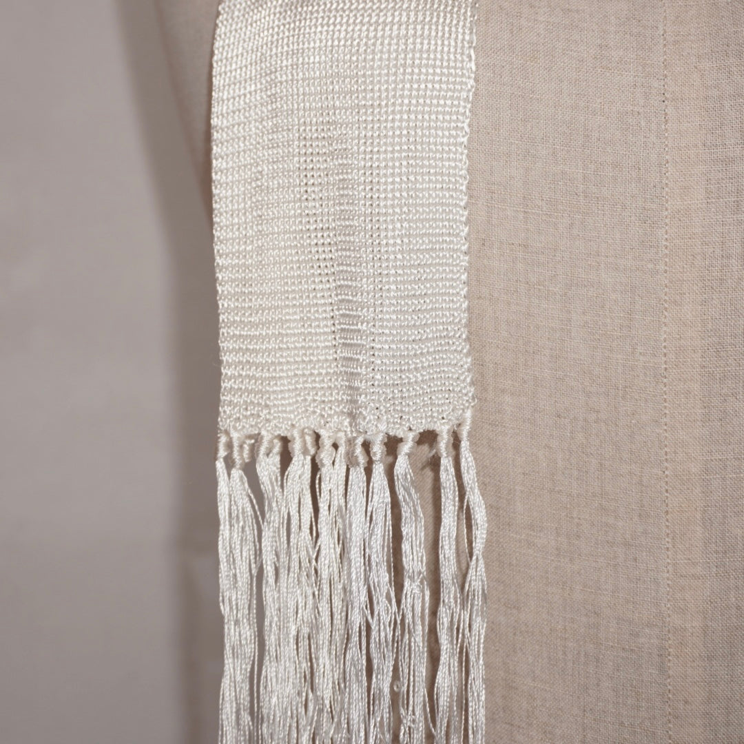 White Skinny Scarf