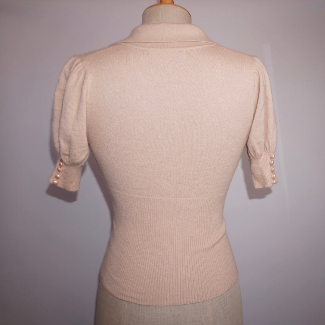 Angora Button Top (S)