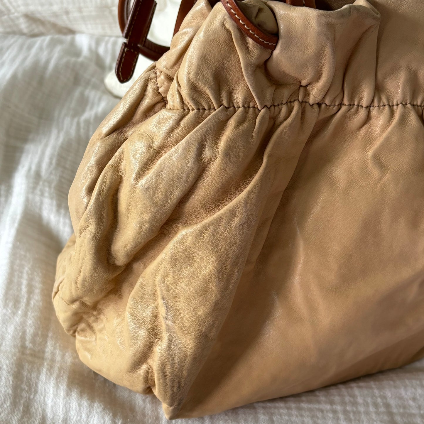 Prada Tan Nappa Purse