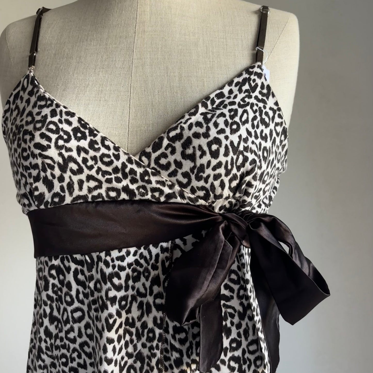 Leopard Print Tie Cami (S)