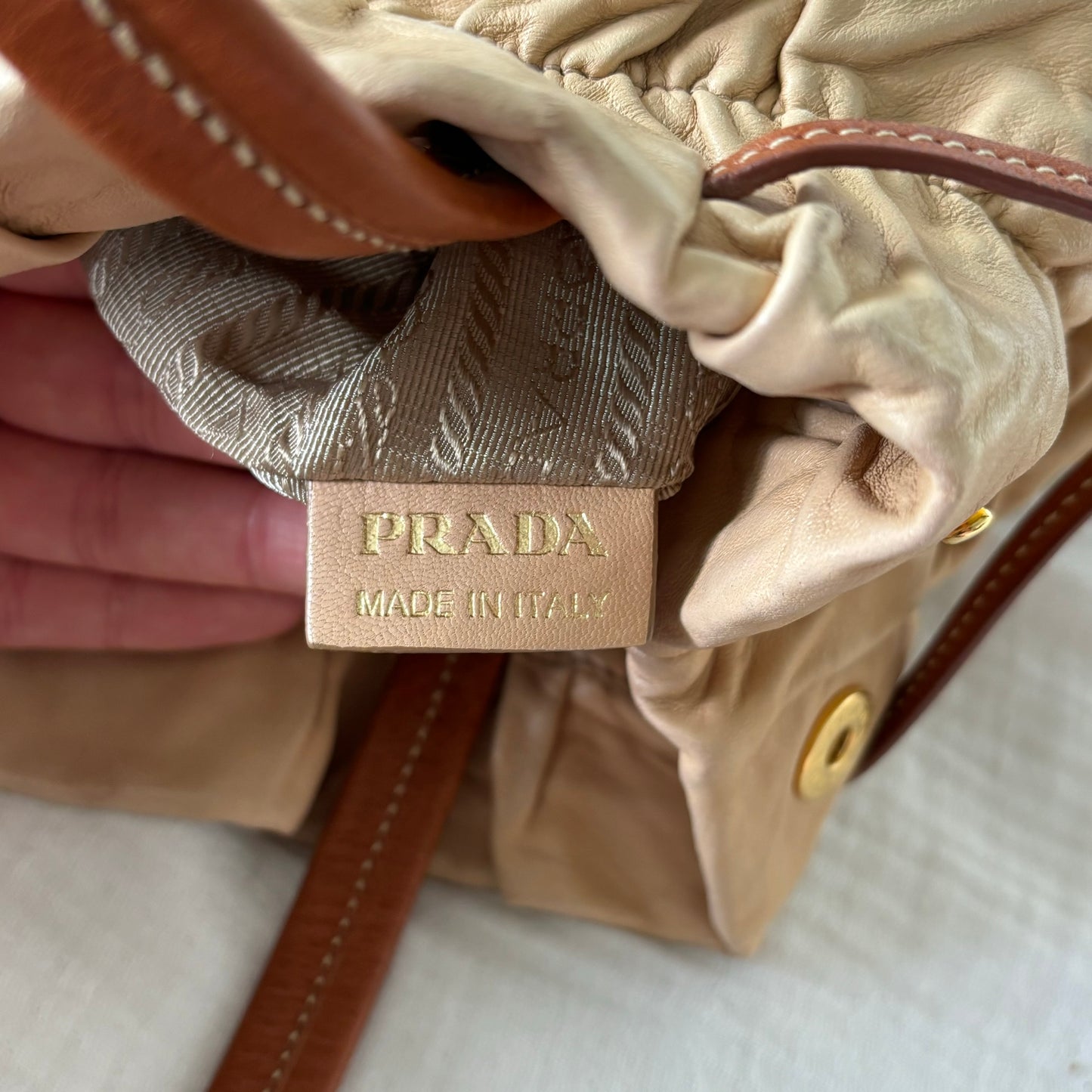 Prada Tan Nappa Purse