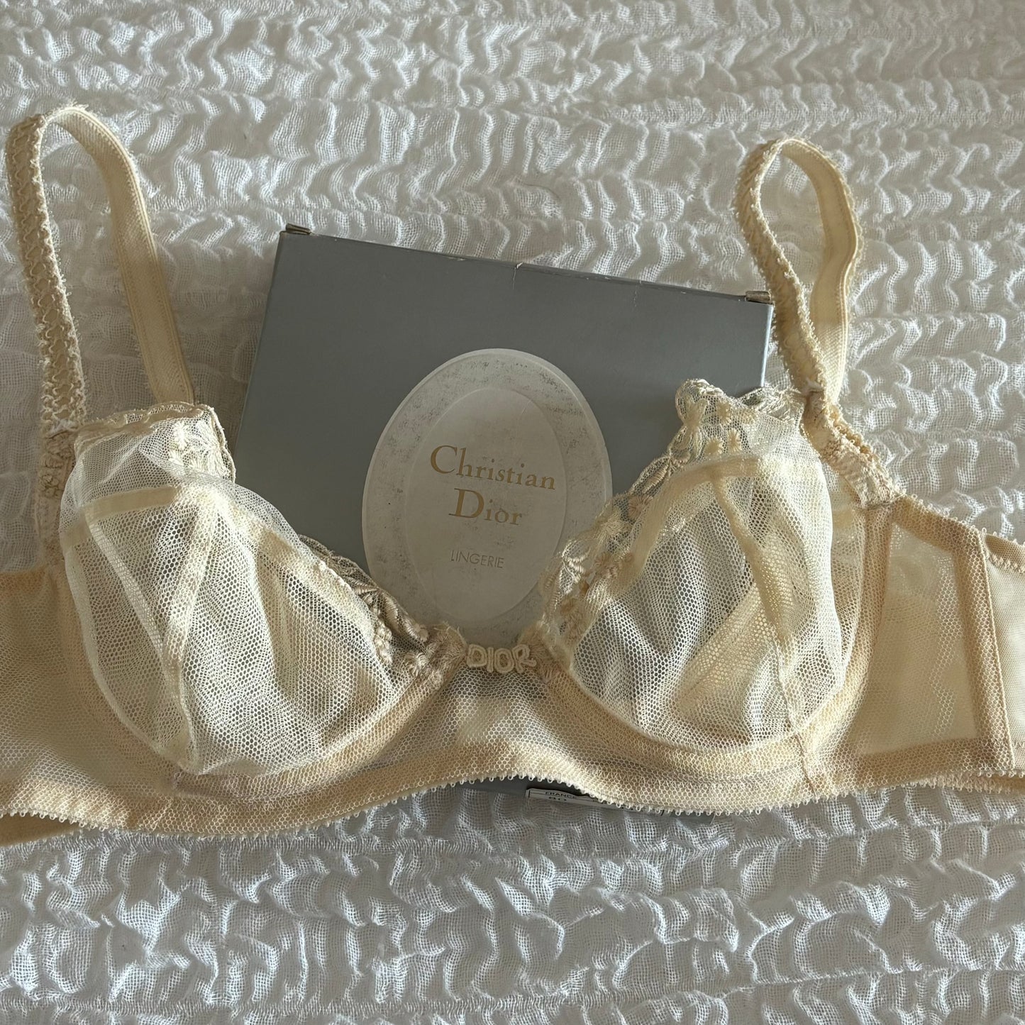 Dior Beige Lace Bra (75B)