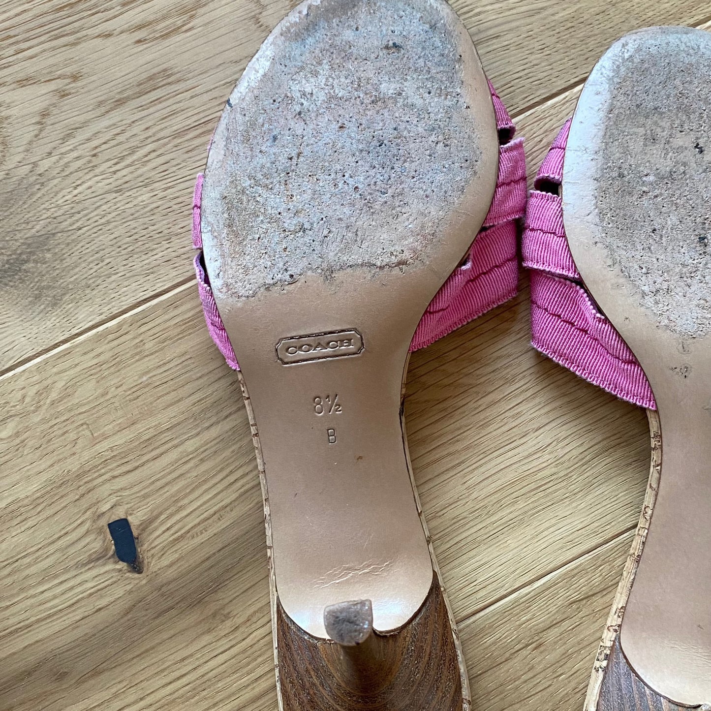 Pink Coach Mules (38.5)