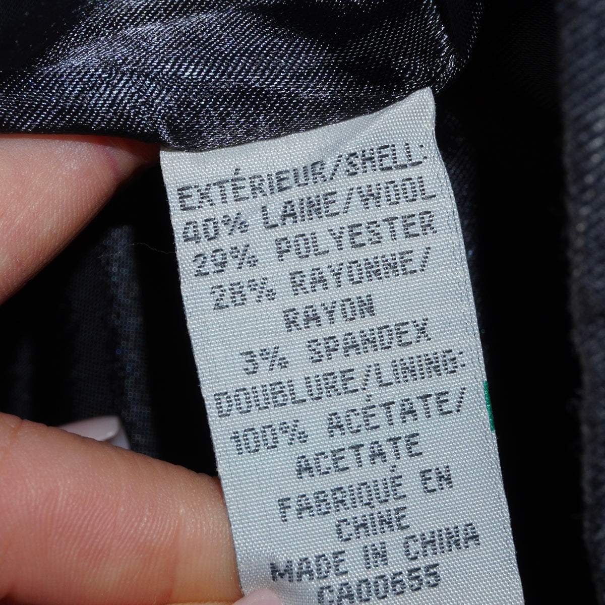 Pinstripe Wool Blazer (XS)