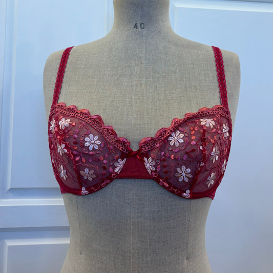 Floral Lace Bra (80C)