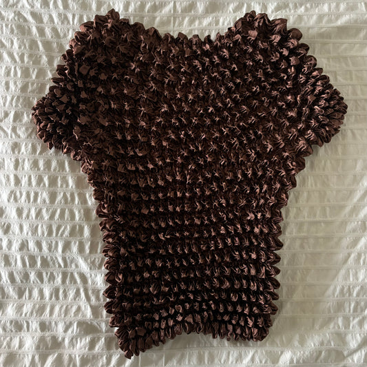 Brown Popcorn Top (One Size)