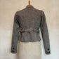 Herringbone belted blazer (XS)