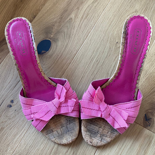 Pink Coach Mules (38.5)