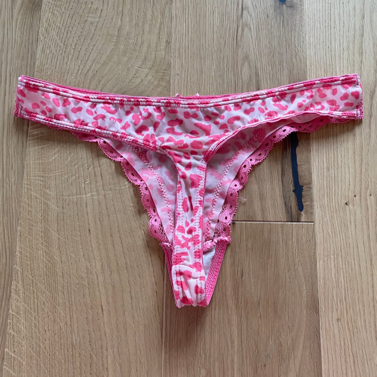 Pink Lace Leopard Underwear (S)