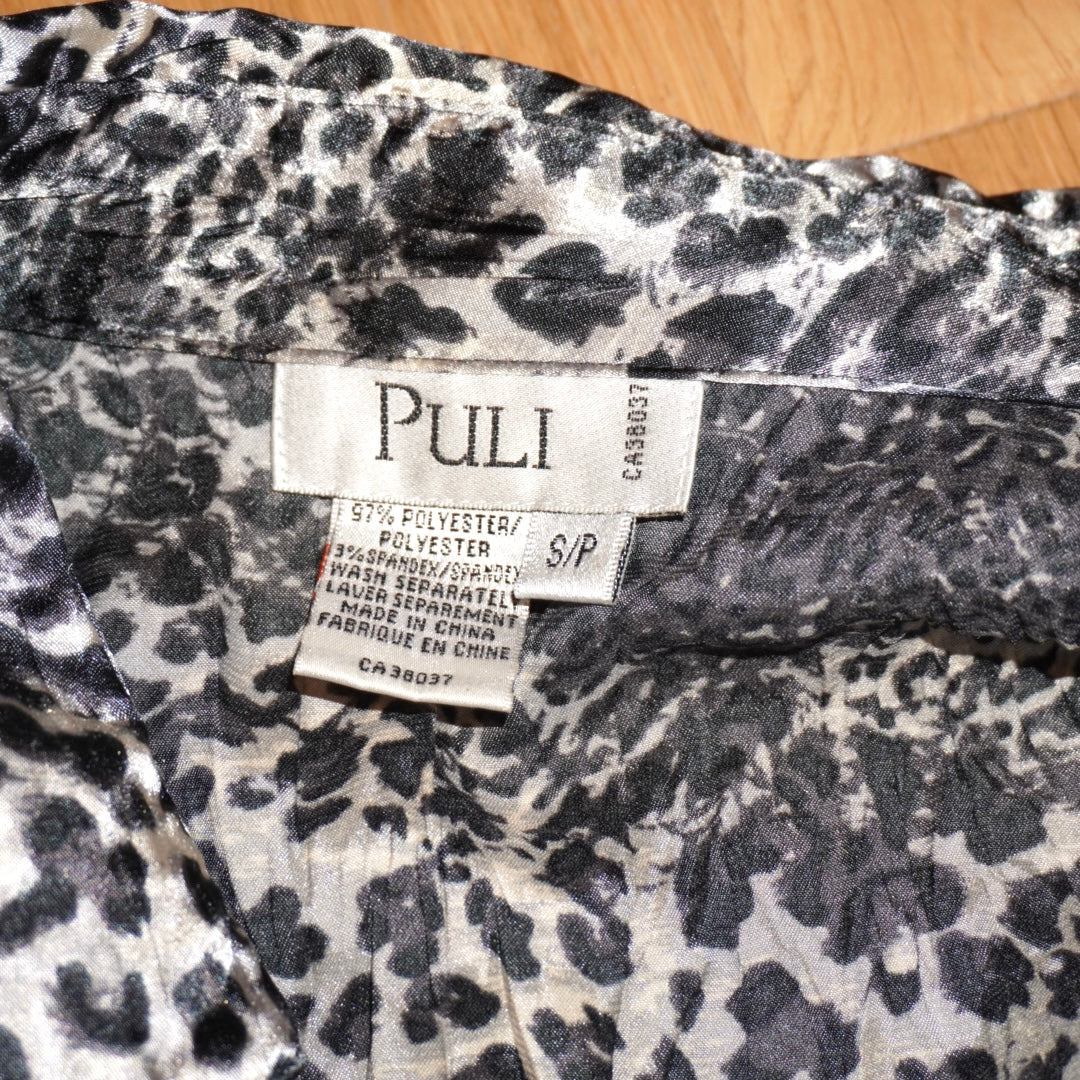 Leopard Pleated Blouse (S)