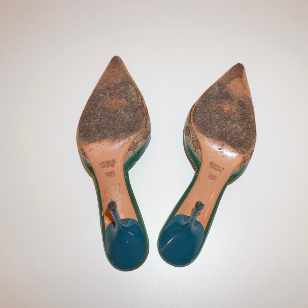 Gucci Monogram Mules (39)