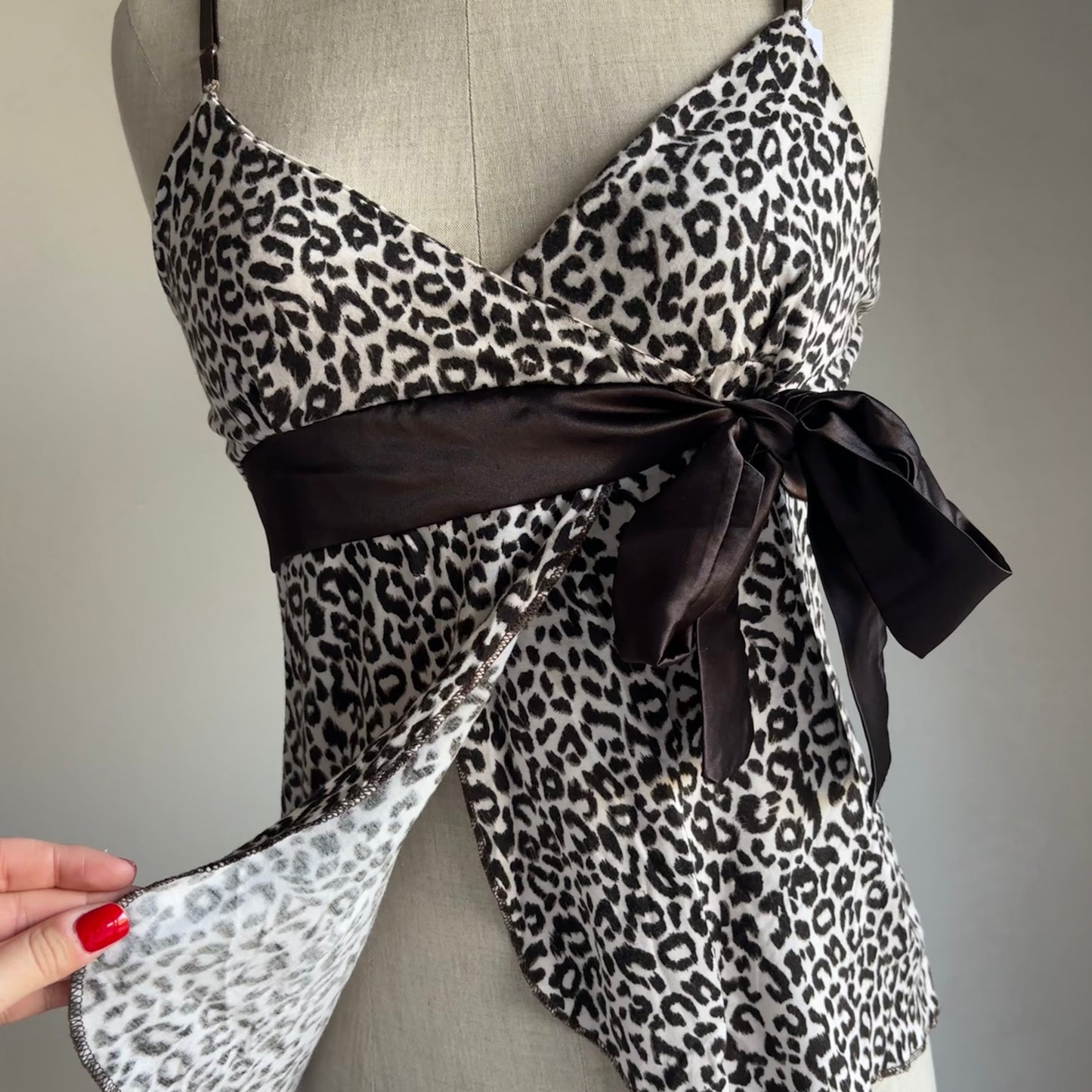 Leopard Print Tie Cami (S)