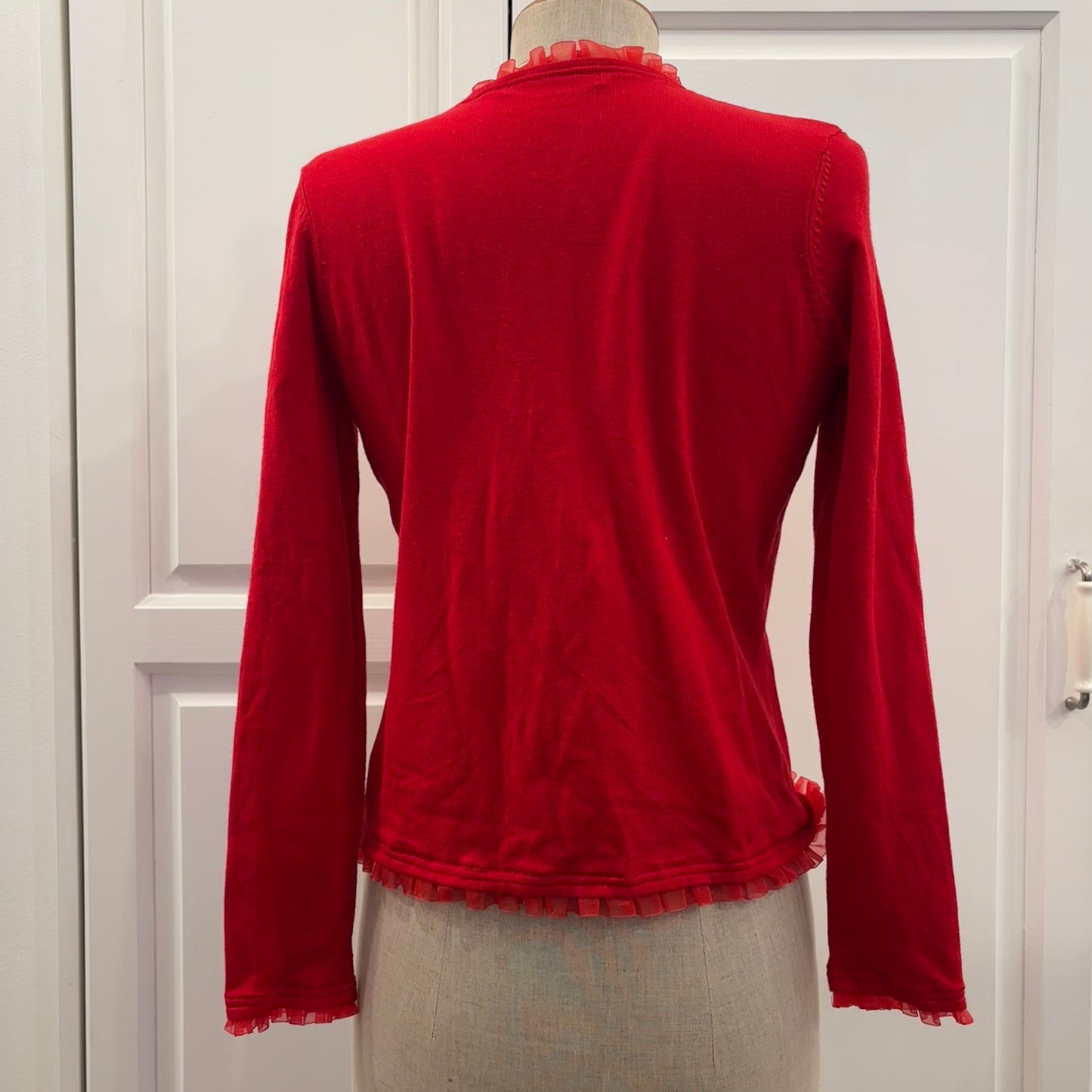 Ruffle Trim Cardigan (M)